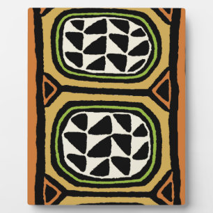 African Kuba Textile Design Plaque
