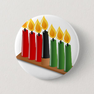 african kwanzaa 6 cm round badge