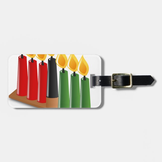 african kwanzaa luggage tag (Front Horizontal)