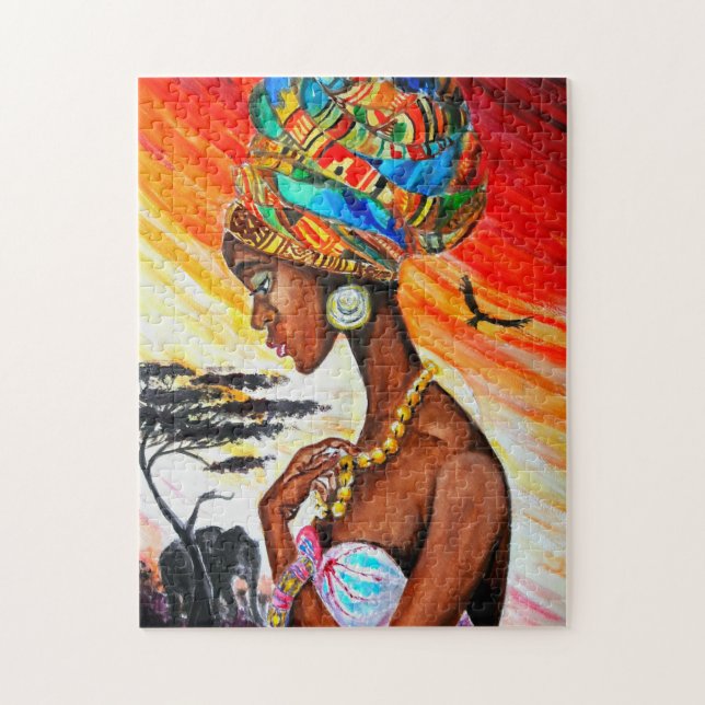 African Lady Puzzle (Vertical)