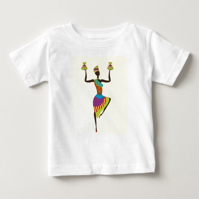African lady tribal art baby T-Shirt (Front)