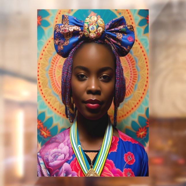 African lady with big bow and medallion (Sheet 2)