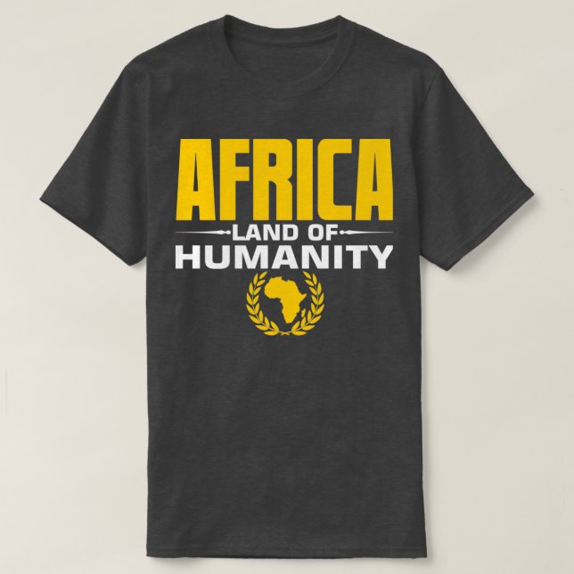 African Land Of Humanity Africa Map T-Shirt (Design Front)