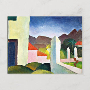 African Landscape, abstract art by August Macke Postcard