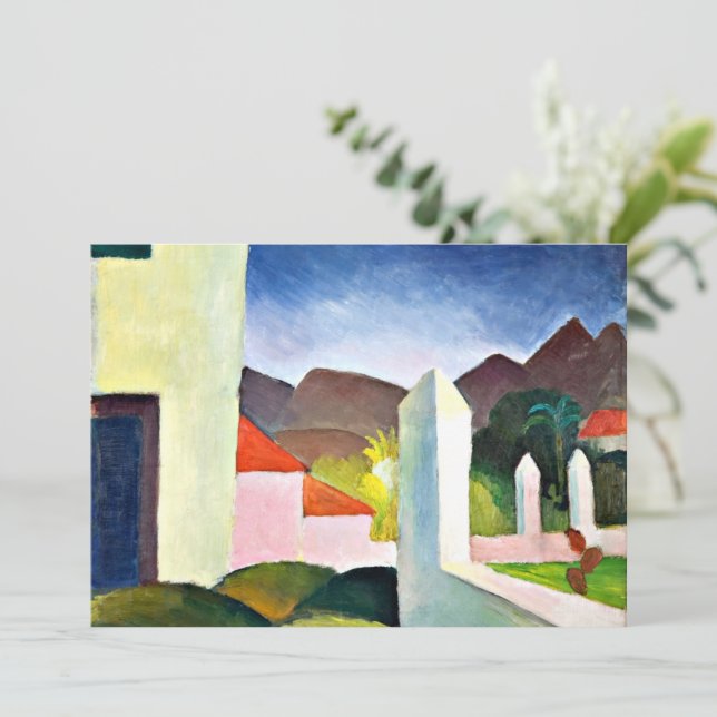 African Landscape painting by August Macke Card (Standing Front)