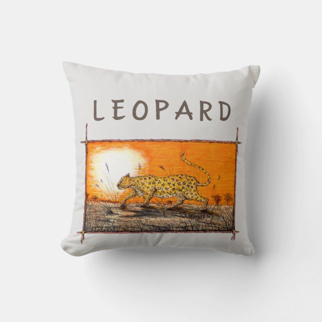 African Leopard Cushion (Front)