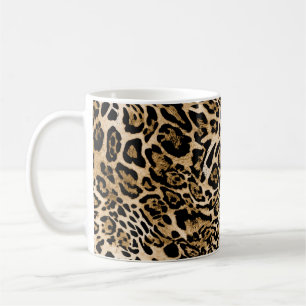 African Leopard Fur: Seamless Animal Texture Coffee Mug