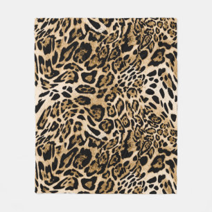 African Leopard Fur: Seamless Animal Texture Fleece Blanket