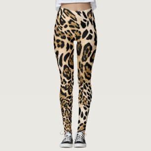 African Leopard Fur: Seamless Animal Texture Leggings
