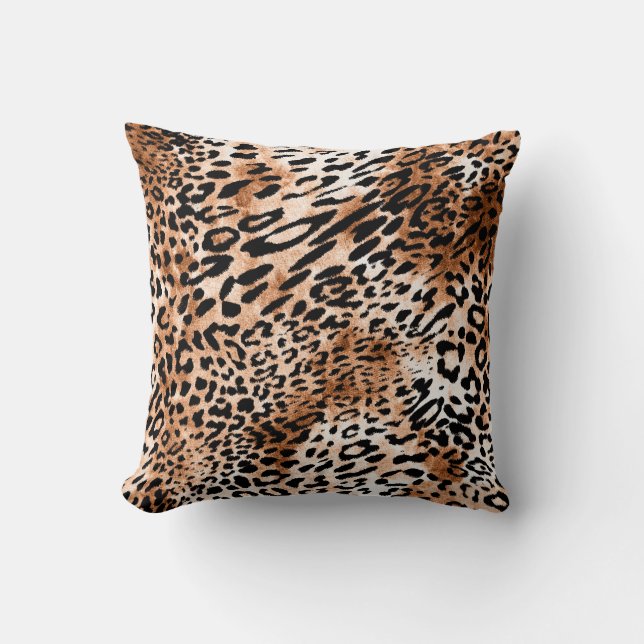 African Leopard Print Seamless Cushion (Front)