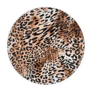 African Leopard Print Seamless Cutting Board