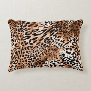 African Leopard Print Seamless Decorative Cushion