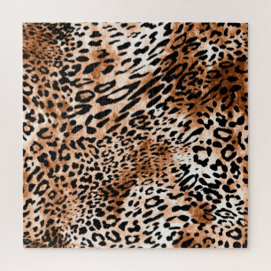 African Leopard Print Seamless Jigsaw Puzzle