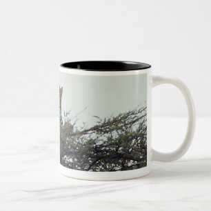 African leopard Two-Tone coffee mug