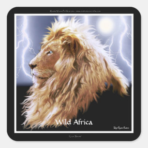 AFRICAN LION Big Five Cat Wildlife Stickers
