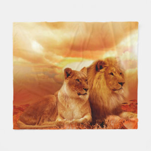African Lion Blanket