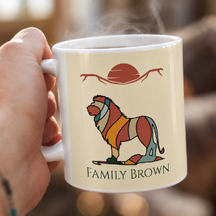 African Lion Coffee Mug Personalised Name