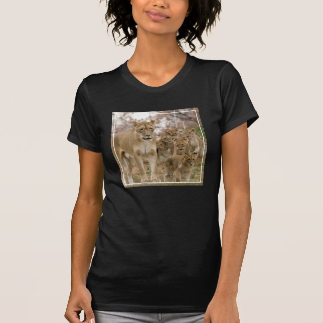 African Lion Cubs with Mother T-Shirt (Front)