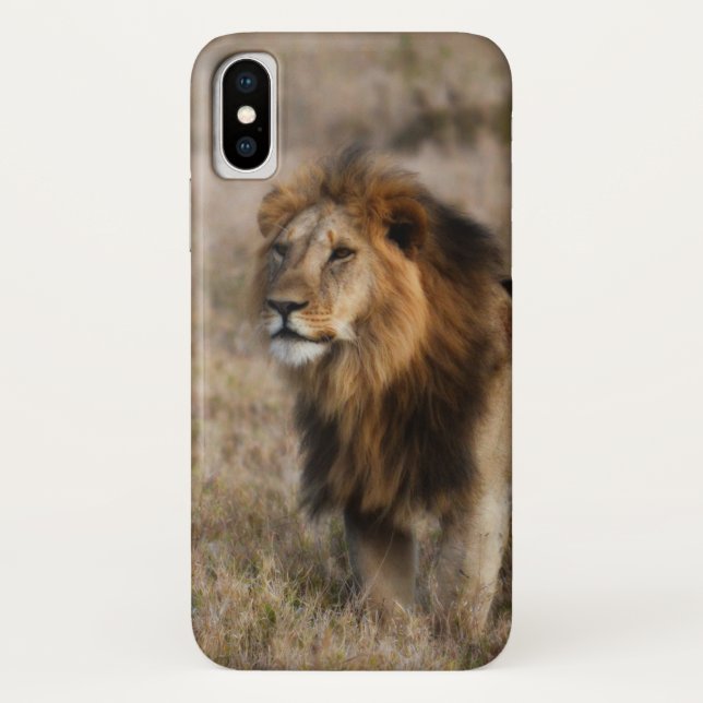 African Lion in Grass Case-Mate iPhone Case (Back)