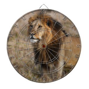 African Lion in Grass Dartboard