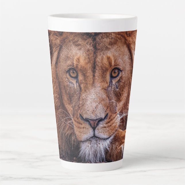 African Lion Latte Mug (Front)