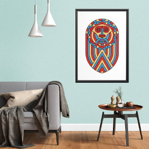 African Lion Mask Canvas Print