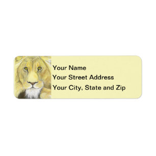 African Lion Return Address Label