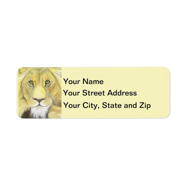 African Lion Return Address Label (Front)