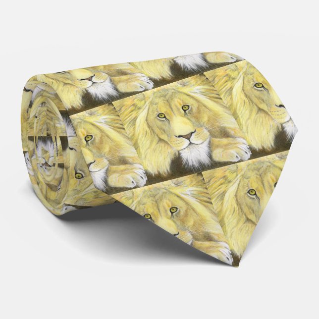 African Lion Tie (Rolled)