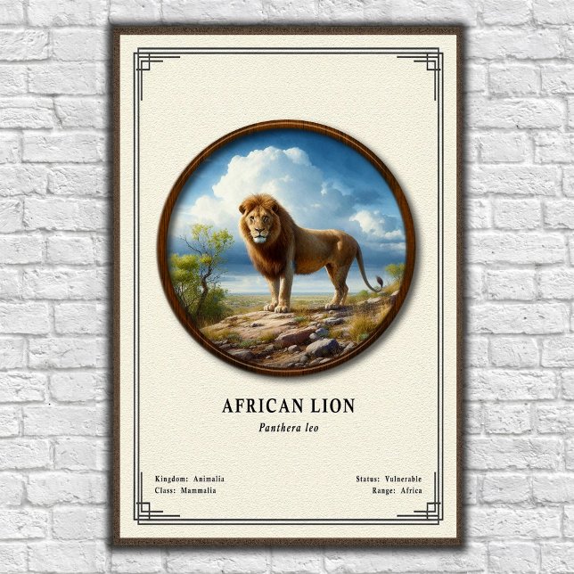 African Lion Zoology Series Poster (Creator Uploaded)