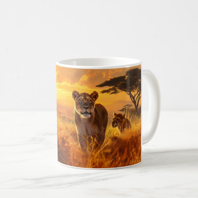 African Lioness Coffee Mug (Front Right)