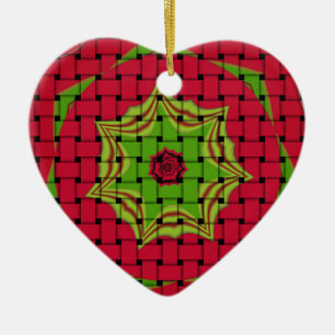 African Lovely Woven red design Ceramic Tree Decoration