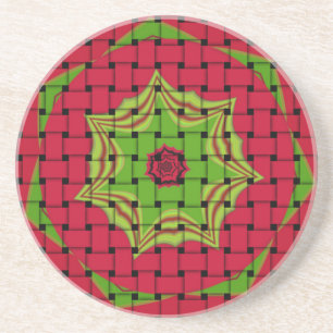 African Lovely Woven red design Coaster