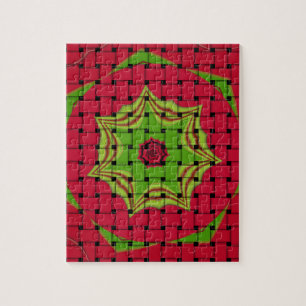 African Lovely Woven red design Jigsaw Puzzle