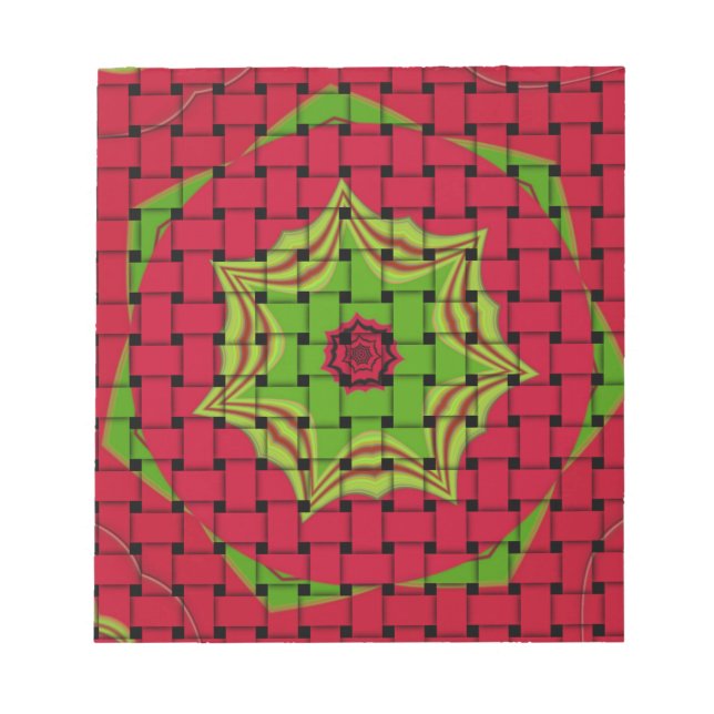 African Lovely Woven red design Notepad (Front)