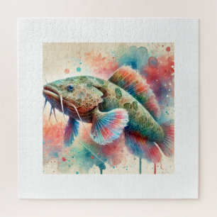 African lungfish 060824AREF102 - Watercolor Jigsaw Puzzle