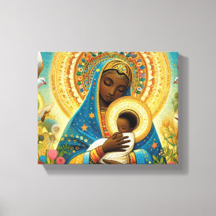 African Madonna and Child Canvas Print