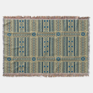 African Mali Pattern Throw Blanket