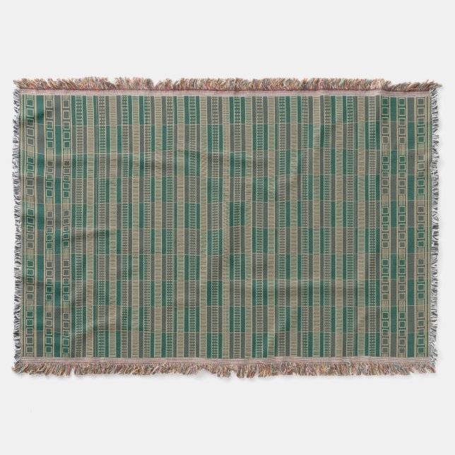 African Mali Pattern Throw Blanket II (Front)