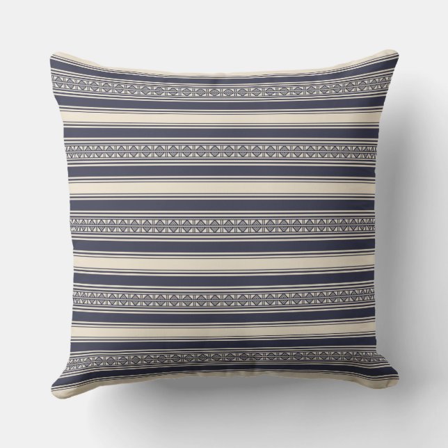 African Mali Pattern Throw Pillow II (Back)