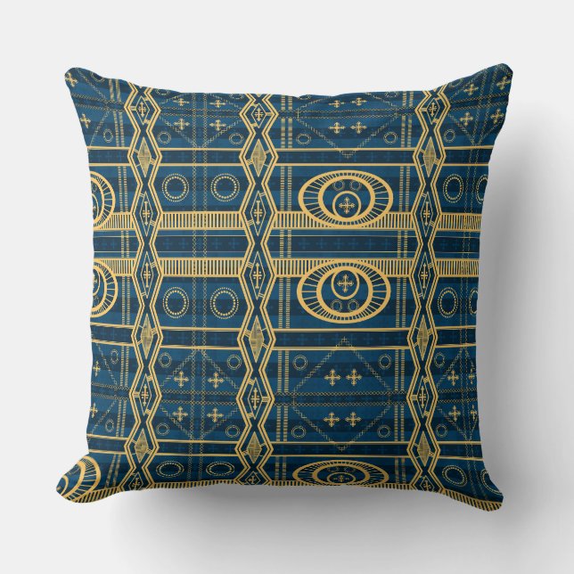 African Mali Pattern Throw Pillow IX (Front)