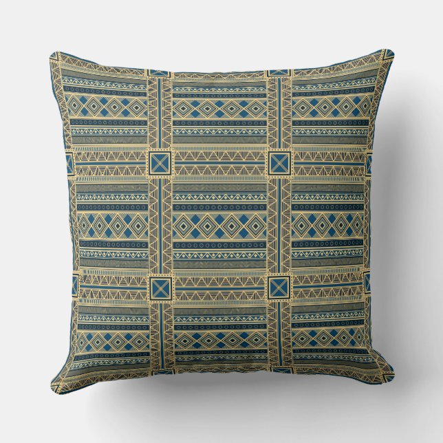 African Mali Pattern Throw Pillow VI (Back)