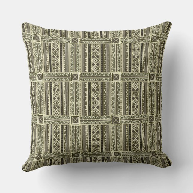 African Mali Pattern Throw Pillow VII (Back)