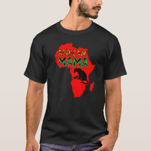 African Mama Lioness Red T-Shirt