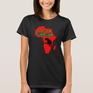 African Mama Lioness Red T-Shirt