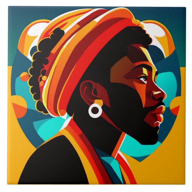 African Man Tile (Front)