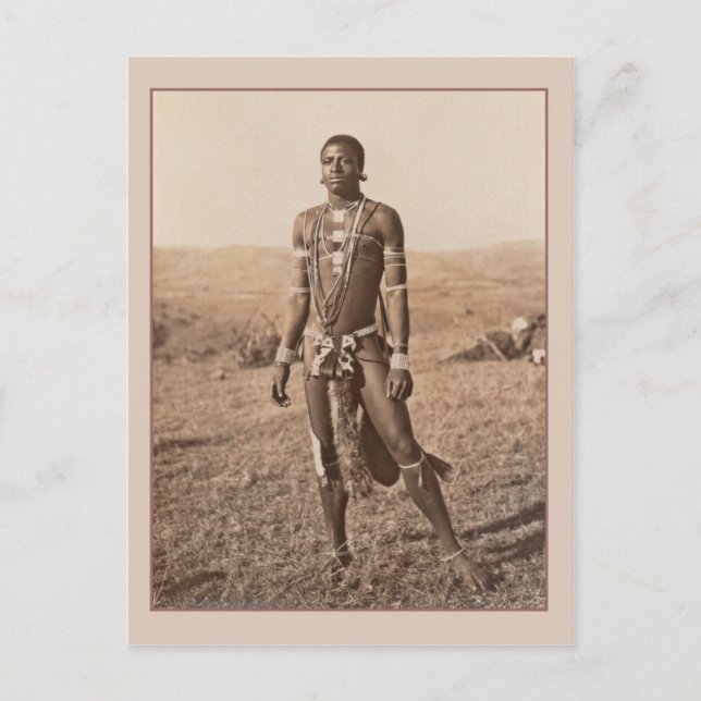 African Man Vintage Photograph Postcard (Front)