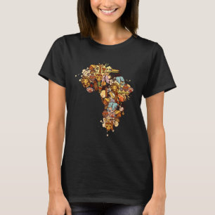 African Map American Beautiful Black History BLM T-Shirt