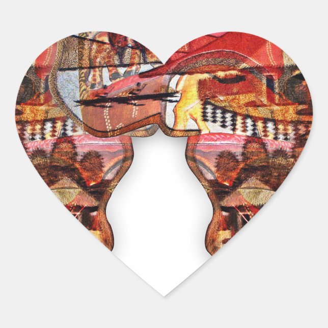 African Map: Celebrate the Season with Culture Heart Sticker (Front)