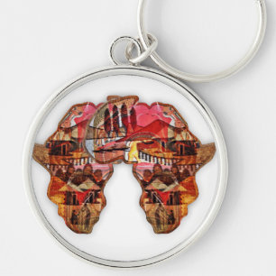 African Map: Celebrate the Season with Culture Key Ring